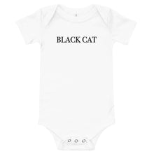 Load image into Gallery viewer, BLACK CAT | Black ink baby short sleeve one piece