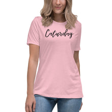 Load image into Gallery viewer, Caturday Script | Women's Relaxed T-Shirt