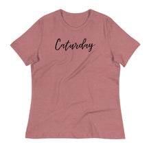 Load image into Gallery viewer, Caturday Script | Women's Relaxed T-Shirt