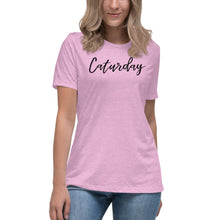 Load image into Gallery viewer, Caturday Script | Women's Relaxed T-Shirt
