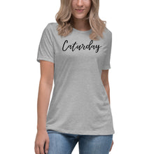 Load image into Gallery viewer, Caturday Script | Women's Relaxed T-Shirt