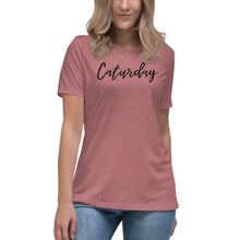 Load image into Gallery viewer, Caturday Script | Women's Relaxed T-Shirt