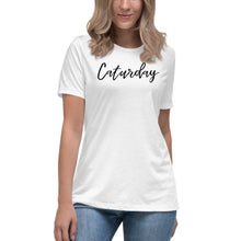Load image into Gallery viewer, Caturday Script | Women's Relaxed T-Shirt