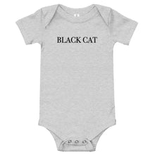 Load image into Gallery viewer, BLACK CAT | Black ink baby short sleeve one piece