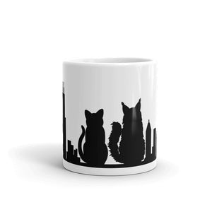 Chicago Black Cat Skyline Solid Mug | 11oz