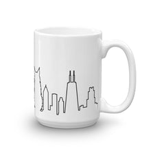Load image into Gallery viewer, Chicago Black Cat Skyline Outline Mug | 15oz