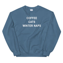 Load image into Gallery viewer, Coffee Cats Winter Naps | Unisex Sweatshirt