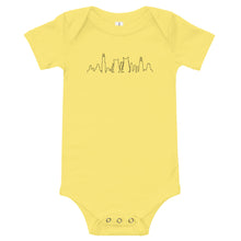Load image into Gallery viewer, Chicago Black Cat Skyline Outline | Baby Onesie