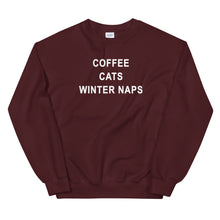 Load image into Gallery viewer, Coffee Cats Winter Naps | Unisex Sweatshirt