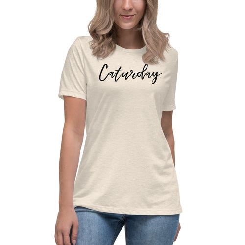 Caturday Script | Women's Relaxed T-Shirt