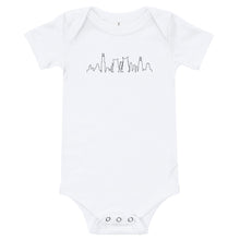 Load image into Gallery viewer, Chicago Black Cat Skyline Outline | Baby Onesie