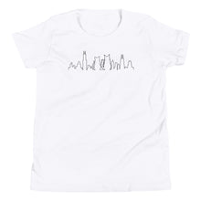 Load image into Gallery viewer, Chicago Black Cat Skyline Outline | Youth T-Shirt